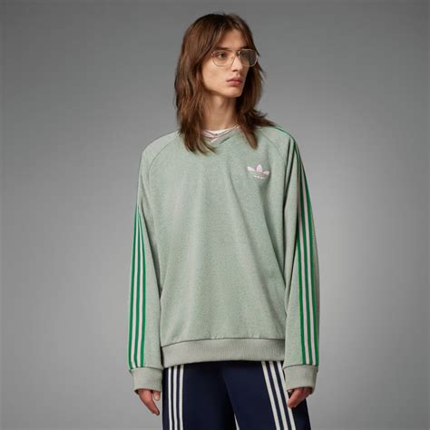 adidas pullover schwarz grün retro|Grun .